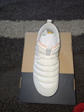 Teva White Quilted Slip-On Sneaker with Light Pink Trim